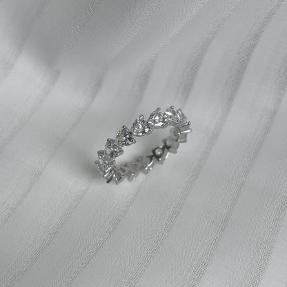 Clear Heart Eternity Ring