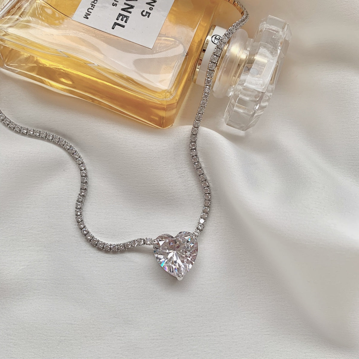 Heart-Cut Diamond Necklace