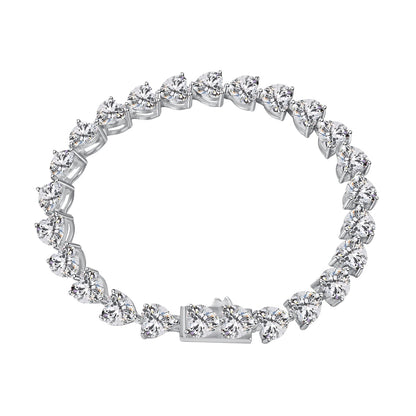 Heart-Cut Tennis Bracelet