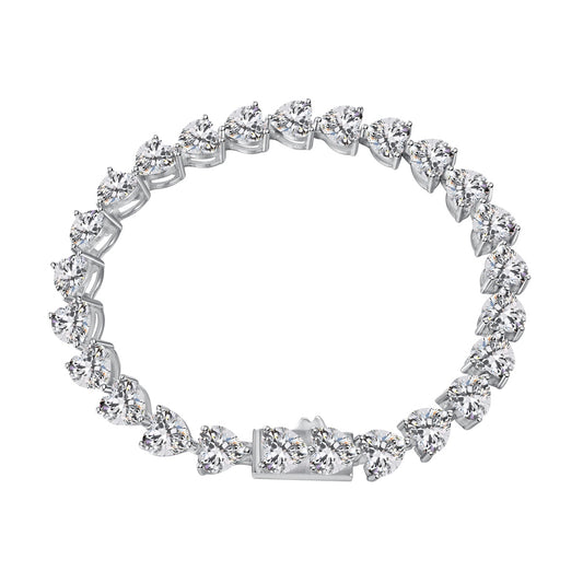 Heart-Cut Tennis Bracelet