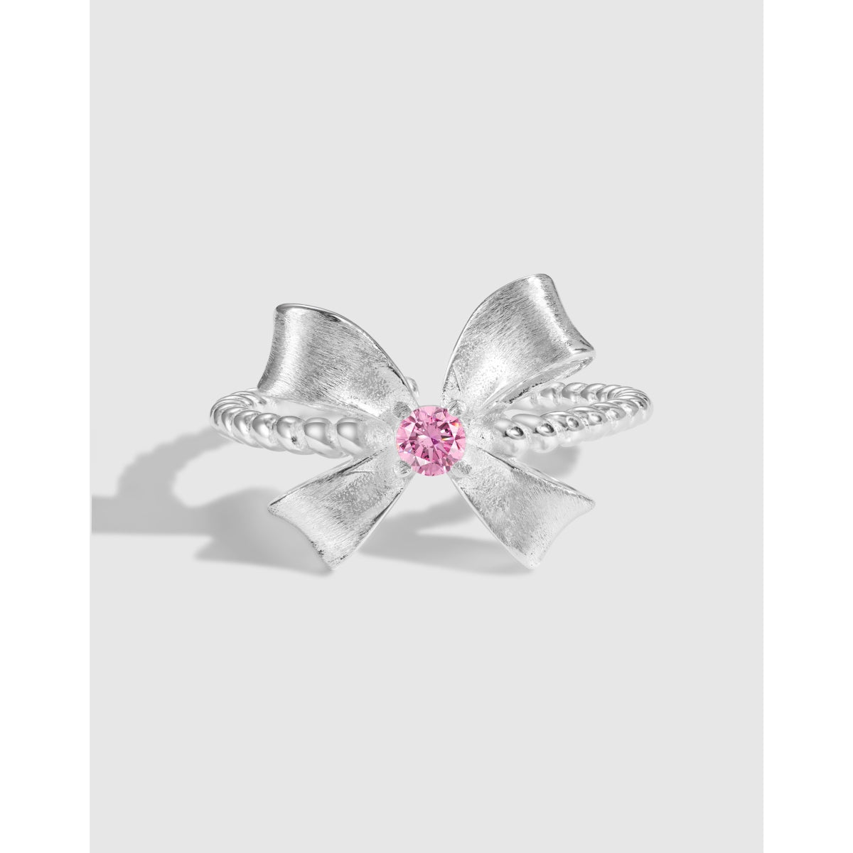 Pink Gem Bow Ring