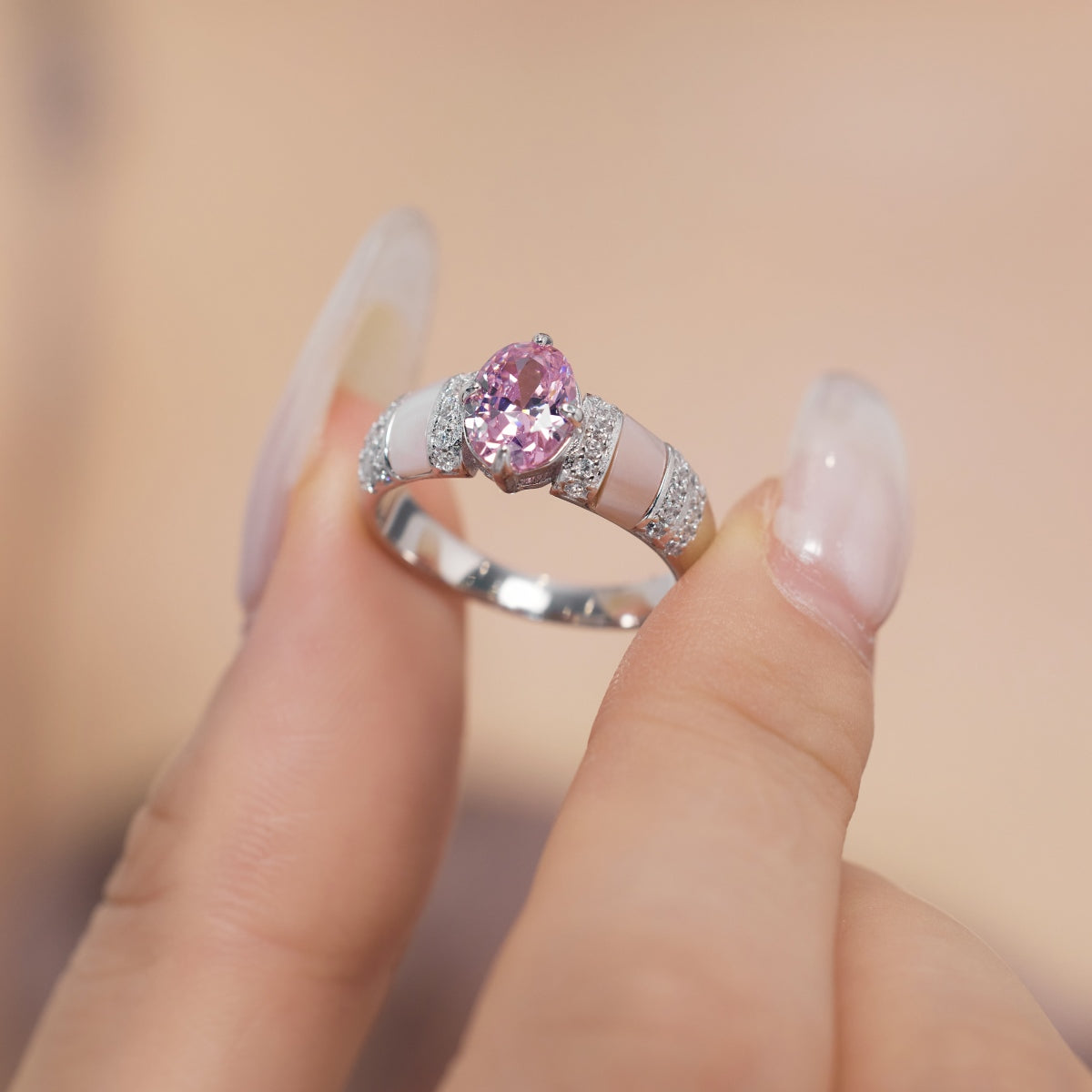 Elegant Pink Gemstone Ring