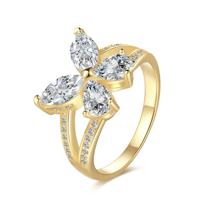 Floral Design Ring - Gold