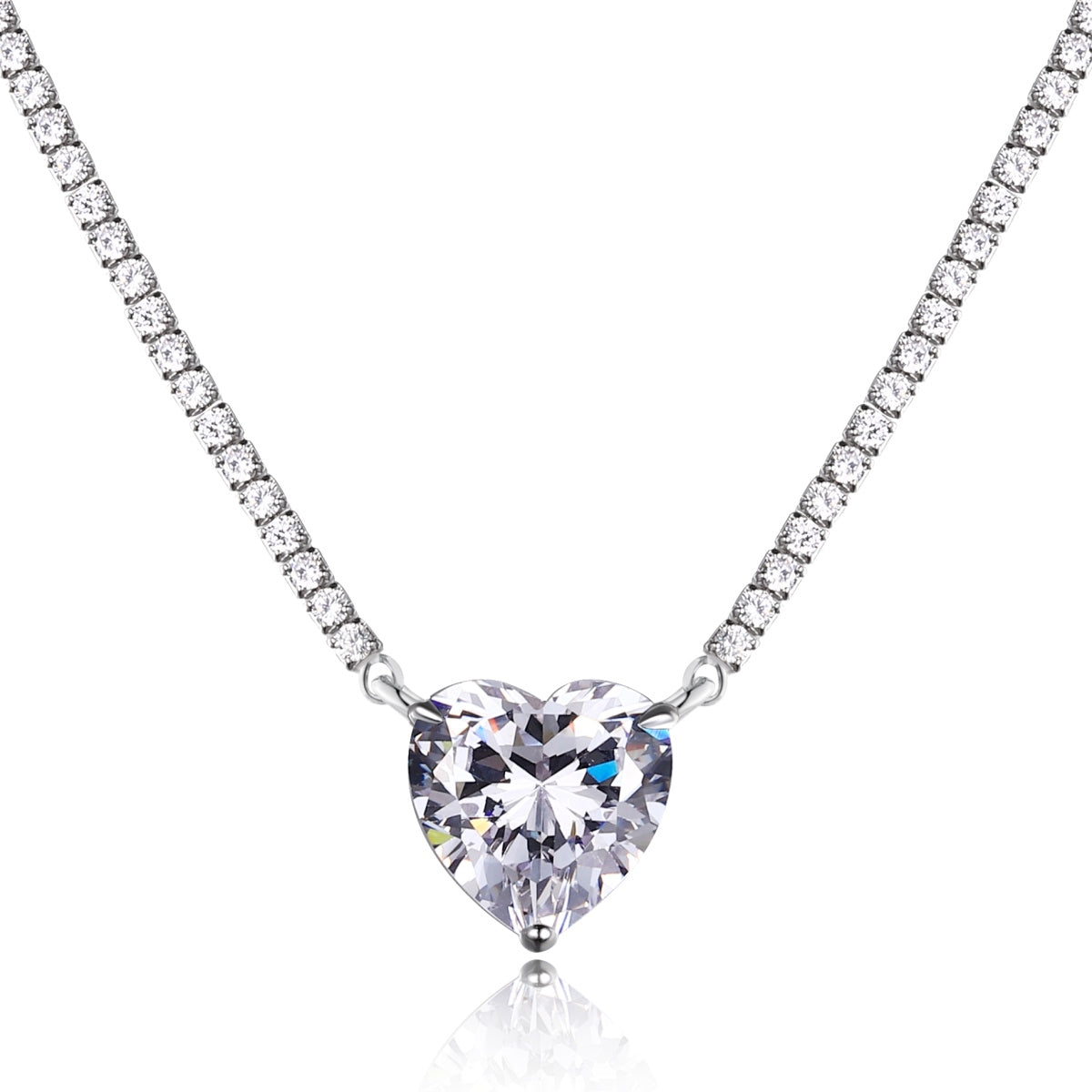 Heart-Cut Diamond Necklace