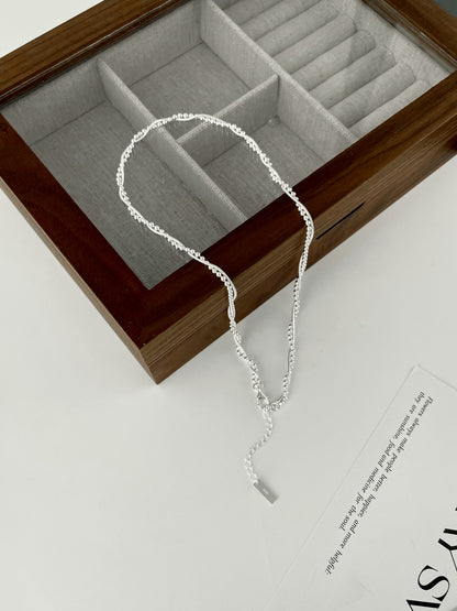 Silver Twist Chain Necklace