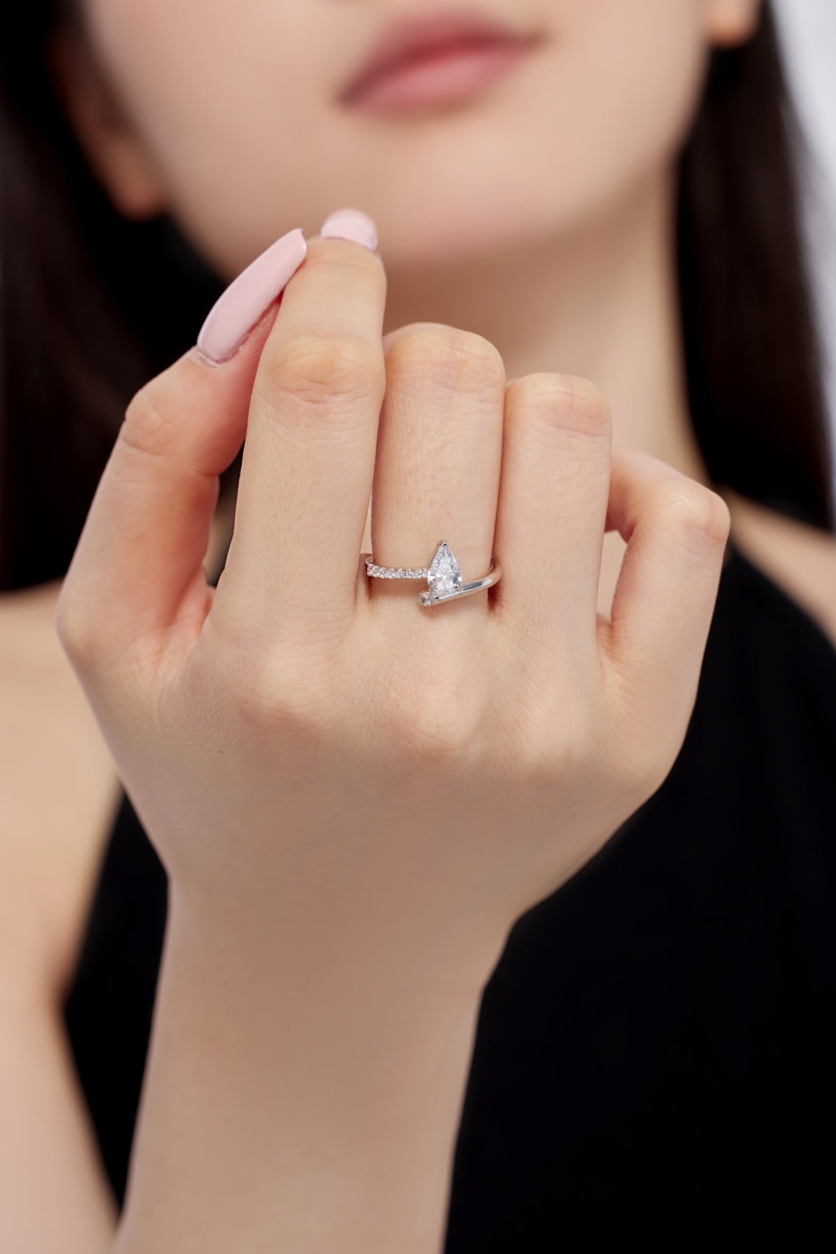 Pear Cut Solitaire Ring