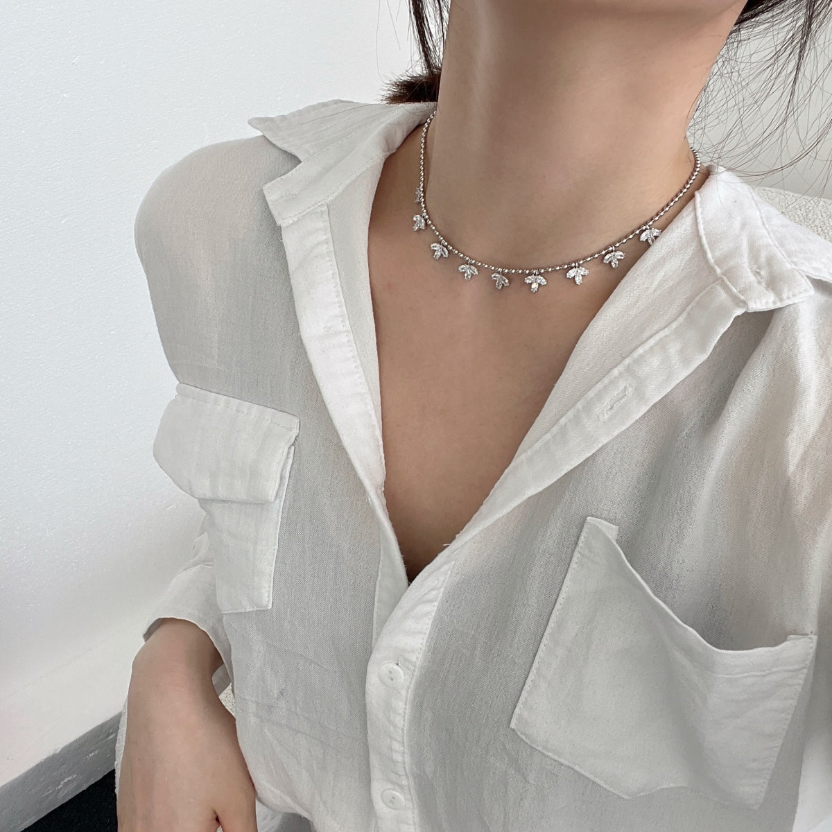 Floral Drop Necklace