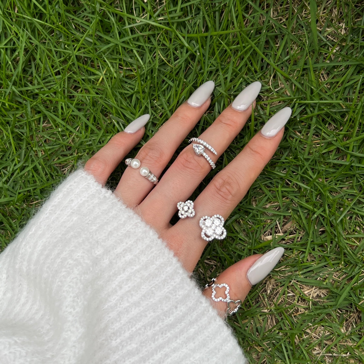 Pear-Cut Wrap Ring