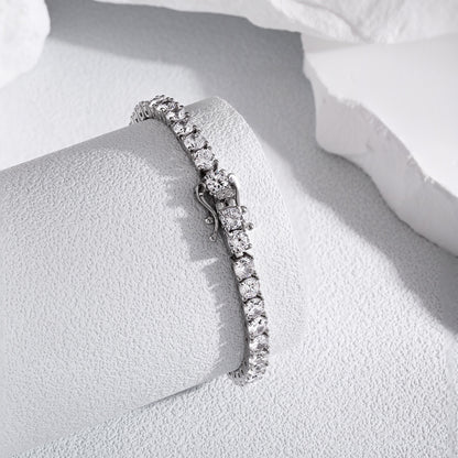 Classic Silver Tennis Bracelet