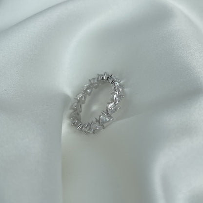 Clear Heart Eternity Ring