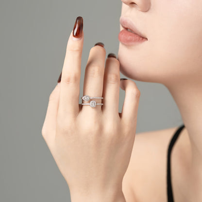 Double Halo Open-Band Ring