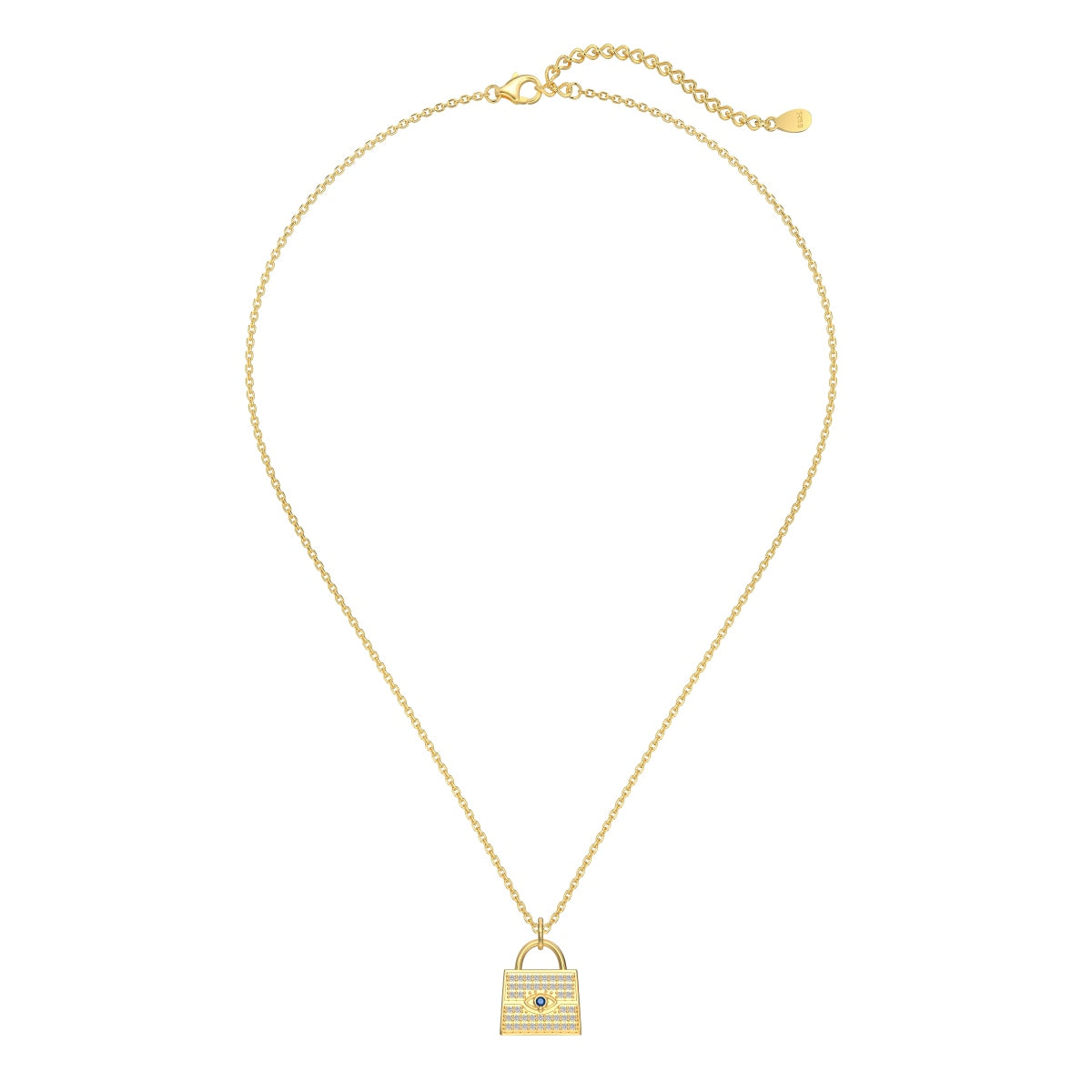 Golden Lock gemstone Necklace