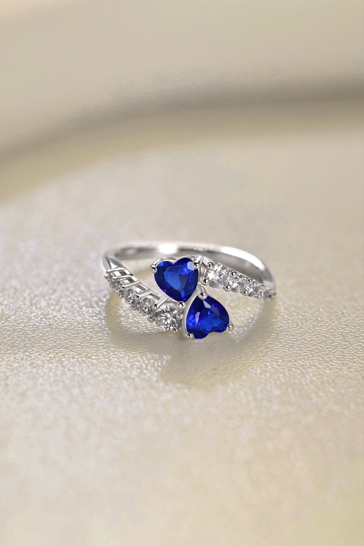 Blue Heart-shaped Gemstone Ring