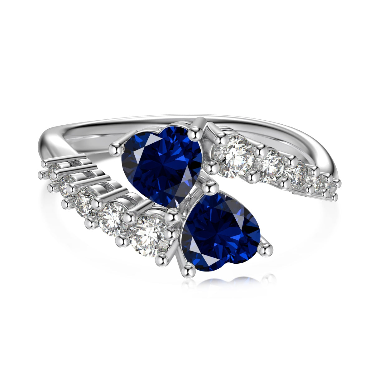 Blue Heart-shaped Gemstone Ring