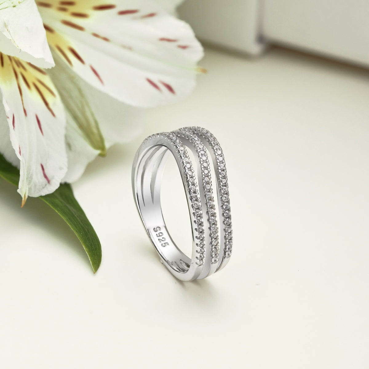 Silver Triple Band Ring