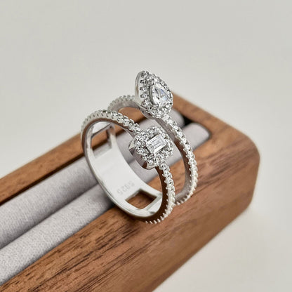 Double Halo Open-Band Ring