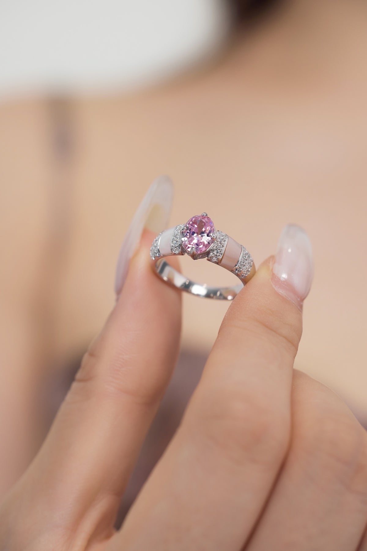 Elegant Pink Gemstone Ring