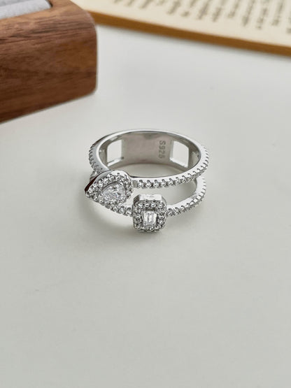 Double Halo Open-Band Ring