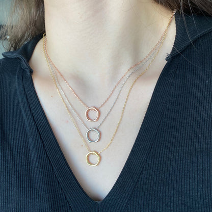 Open Circle Pendant Necklace