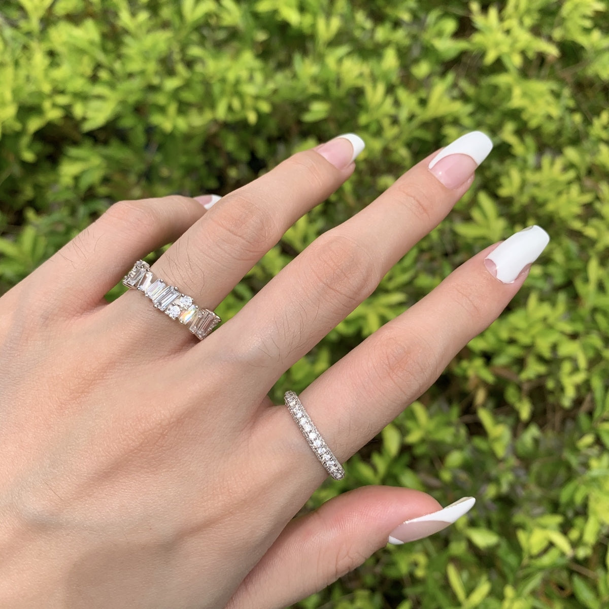 Baguette and Round-Cut Eternity Ring