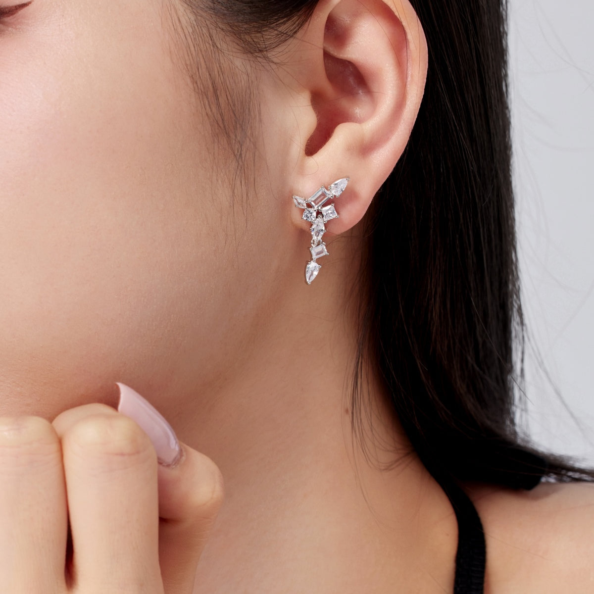 Celestial Cluster Drop Earrings