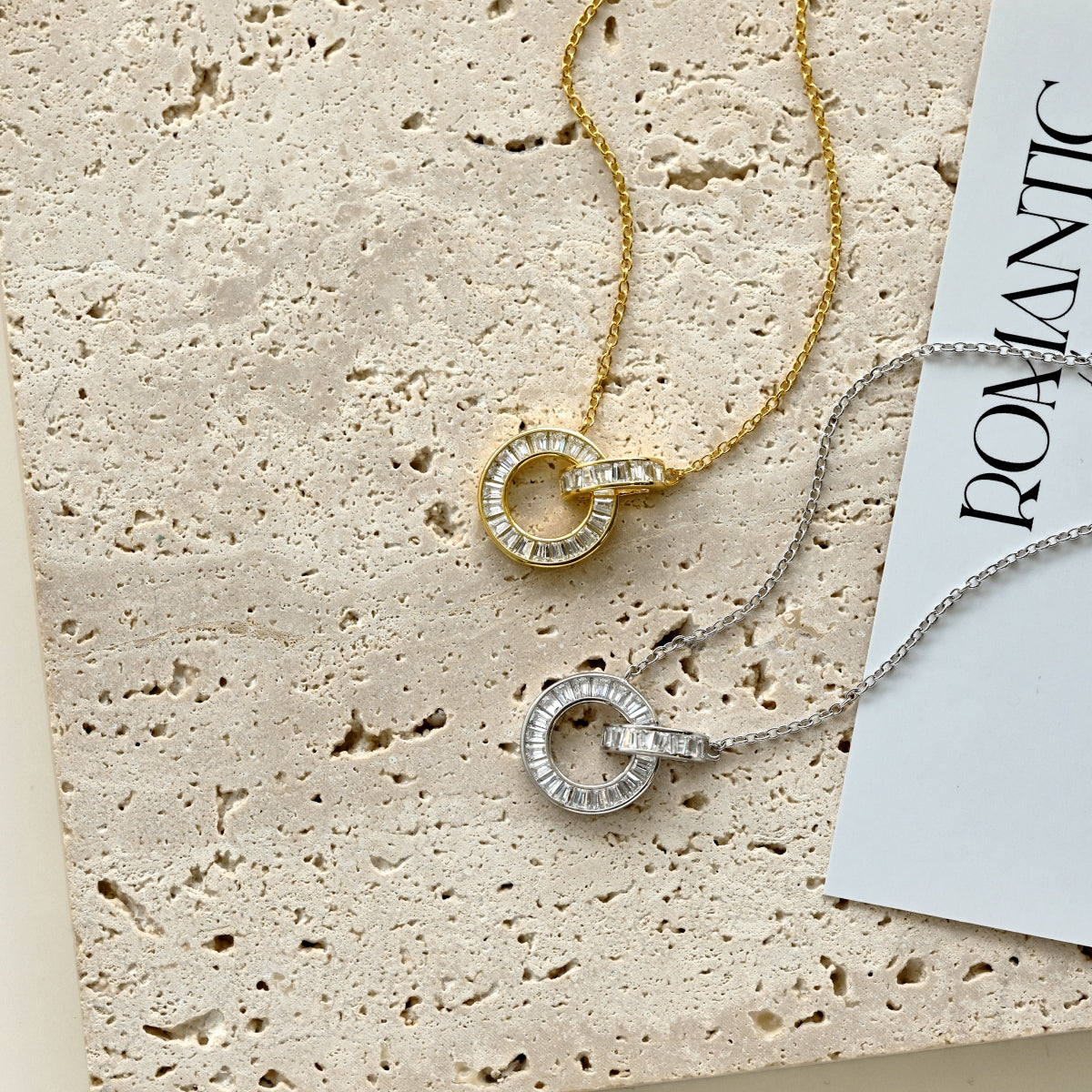 Silver Interlocking Circles Necklace