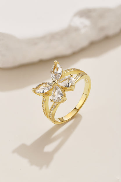 Floral Design Ring - Gold