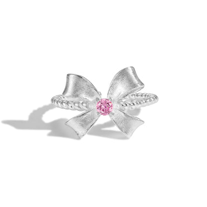 Pink Gem Bow Ring