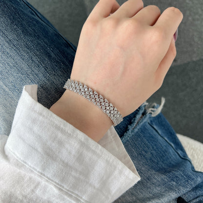 Silver Cluster Bracelet