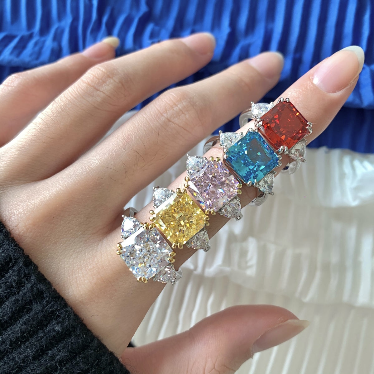 Luxury Radiant-Cut Stone Ring