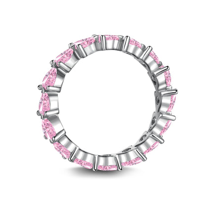 Pink Heart Eternity Ring