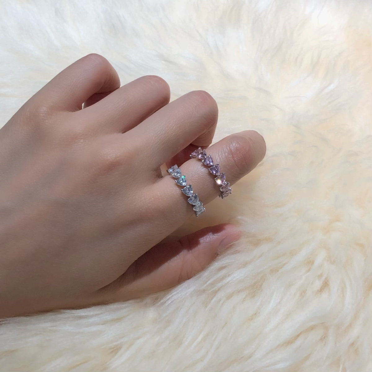 Clear Heart Eternity Ring