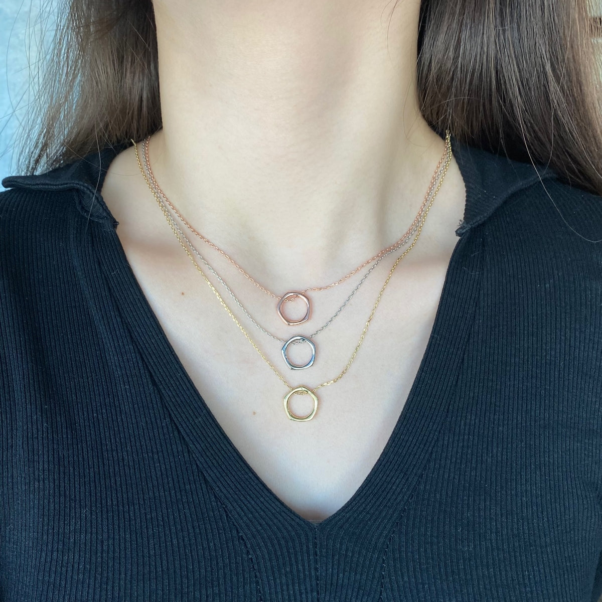 Open Circle Pendant Necklace