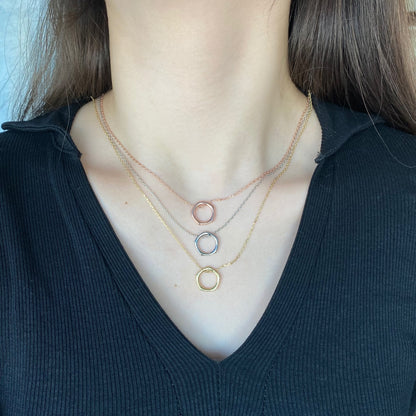 Open Circle Pendant Necklace