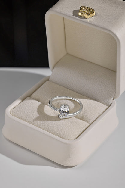 Oval Stone Solitaire Ring