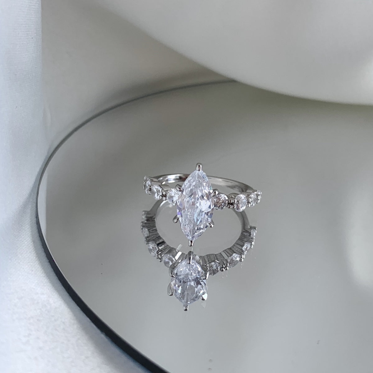 Marquise-Cut Solitaire Ring