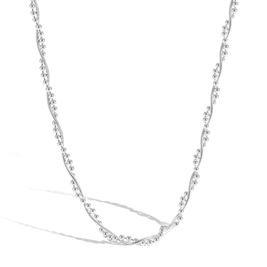 Silver Twist Chain Necklace