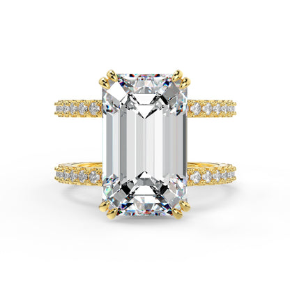 Emerald Cut Gold Statement Ring