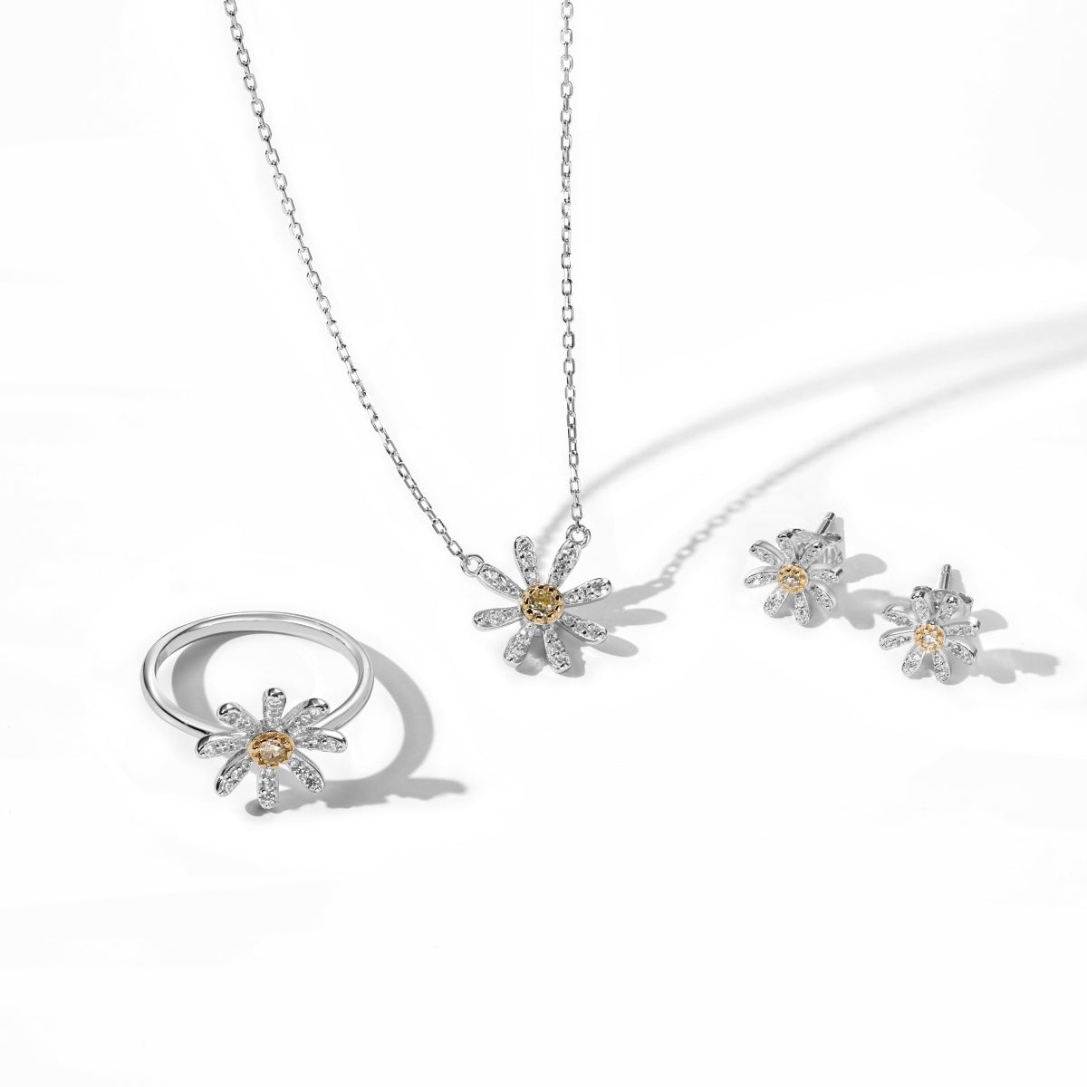 Daisy Floral Jewelry Set