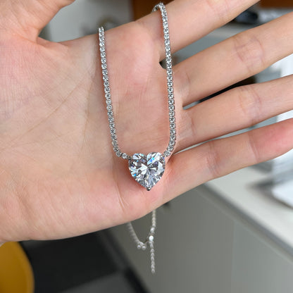 Heart-Cut Diamond Necklace