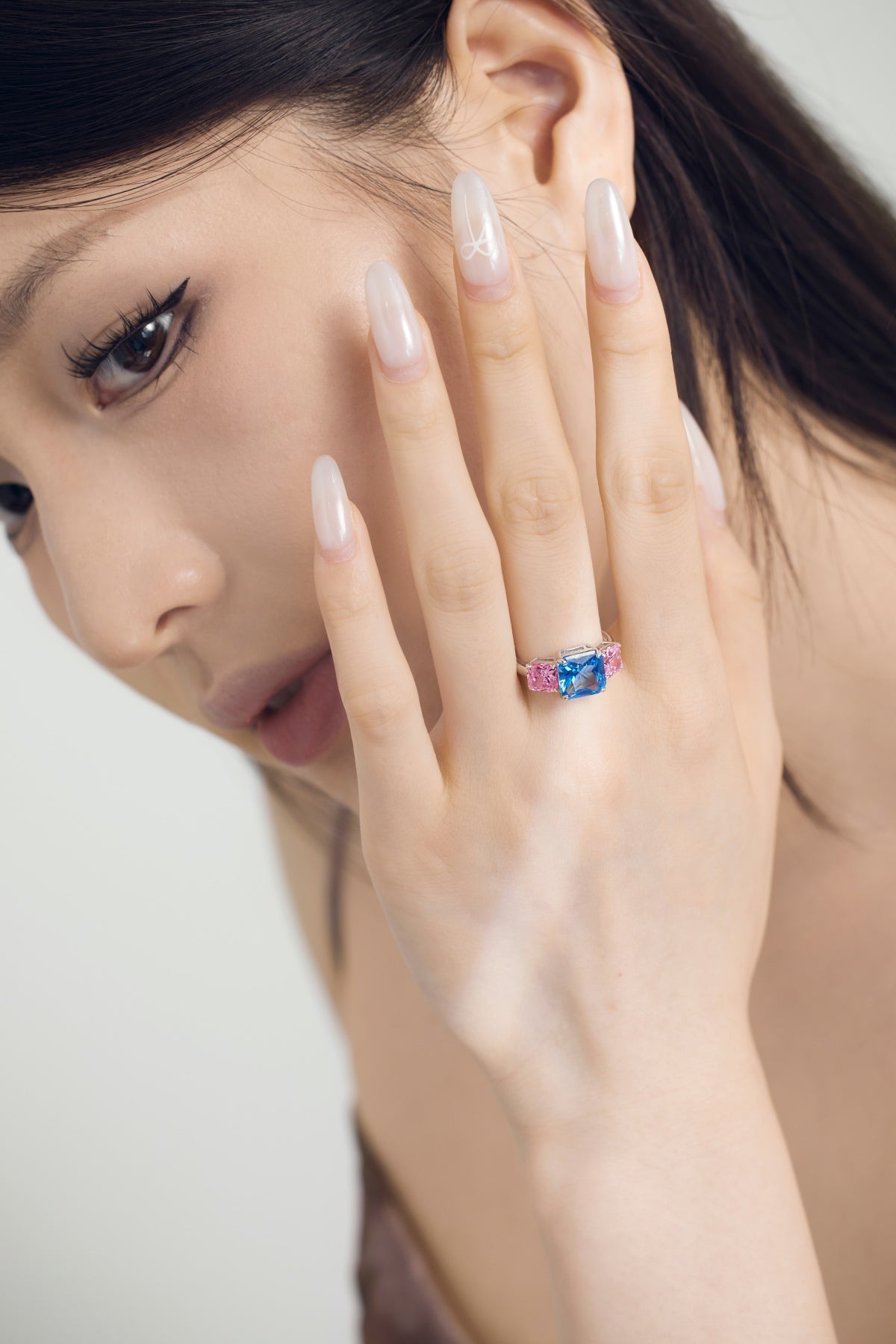 Tri-Color Radiant Gemstone Ring