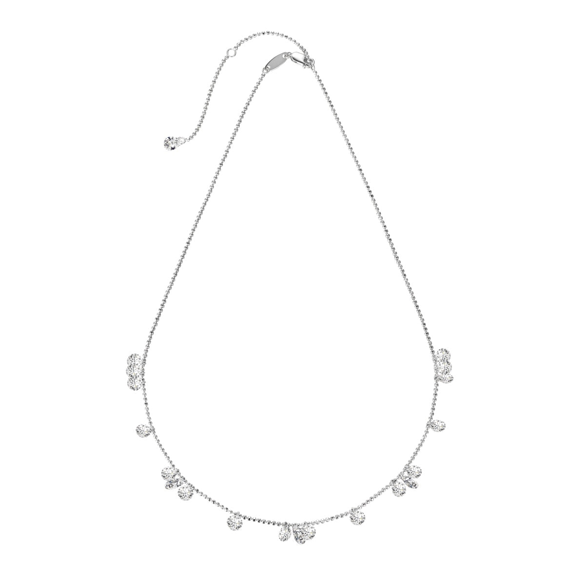 Dancing Stars Silver Necklace