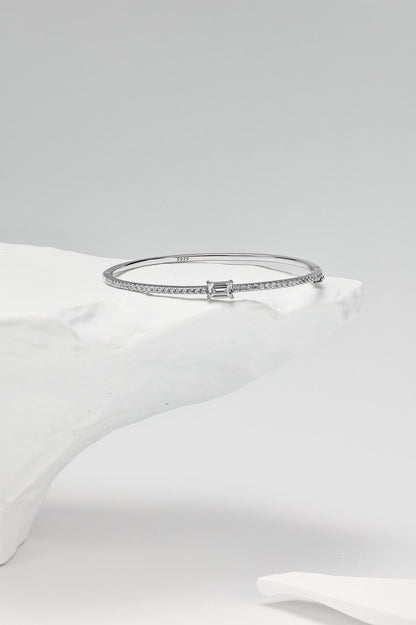 Emerald-Cut Solitaire Bangle Bracelet