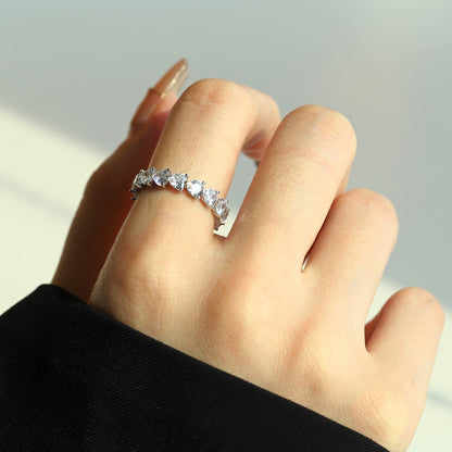 Clear Heart Eternity Ring