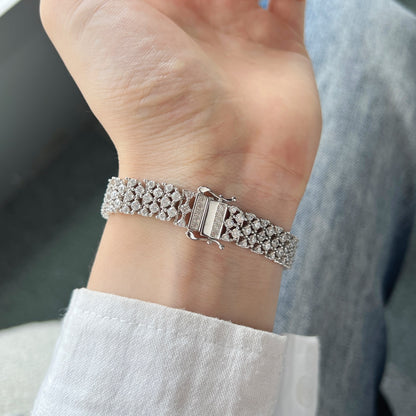 Silver Cluster Bracelet