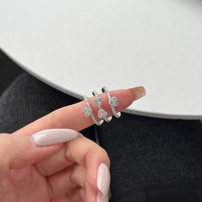 Floral Cluster Ring – Silver