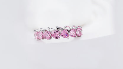 Pink Heart Eternity Ring