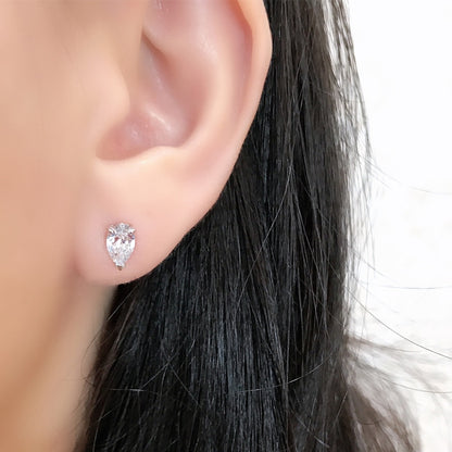 Pear-Shaped Solitaire Earrings