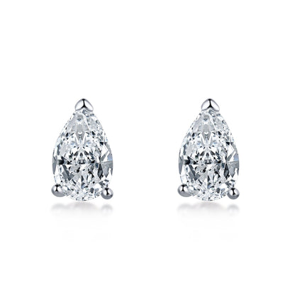 Pear-Shaped Solitaire Earrings