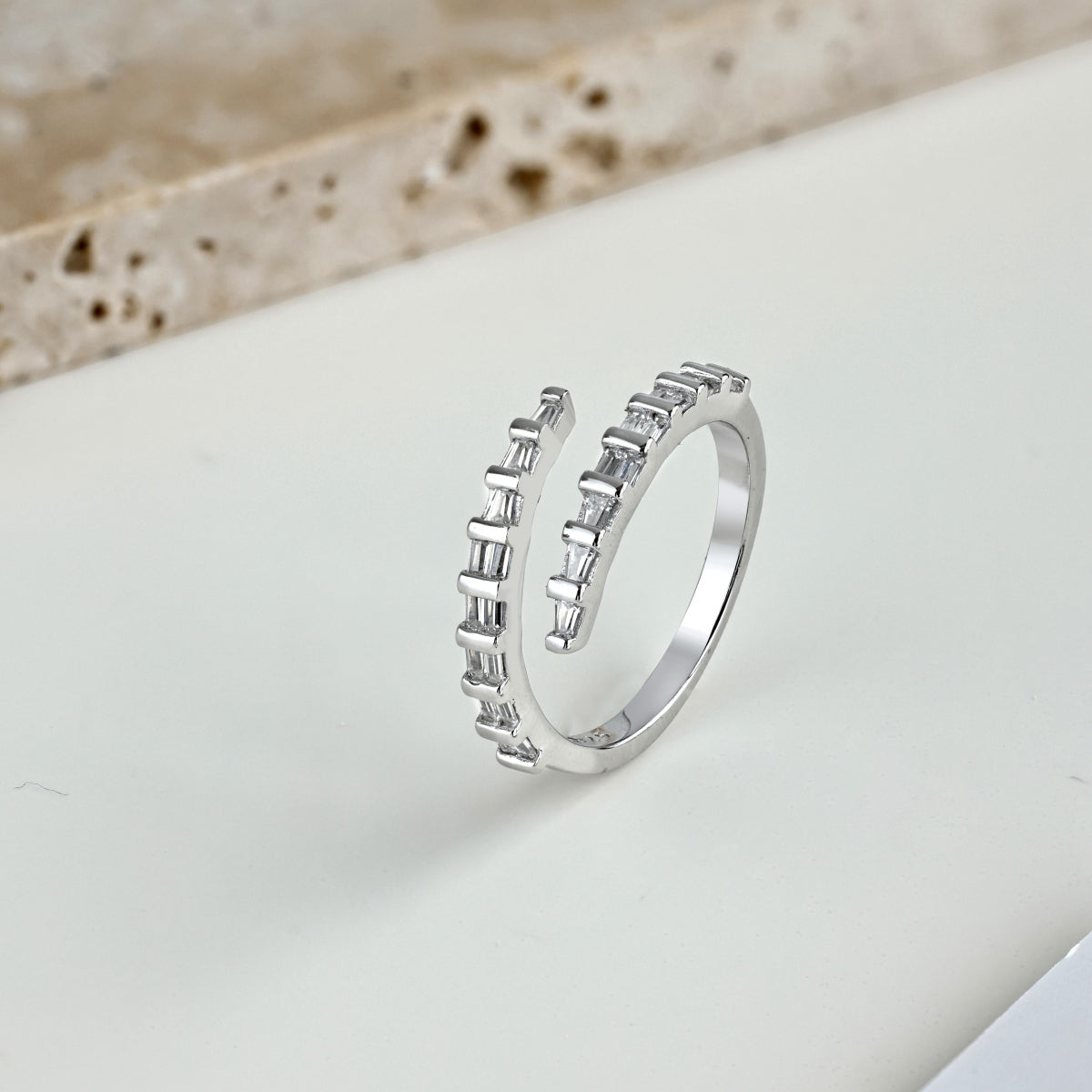 Silver Baguette Ring